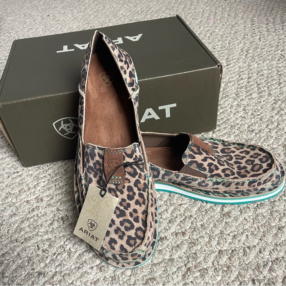 BRAND NEW Ariat Cheetah and Turquoise Cruisers